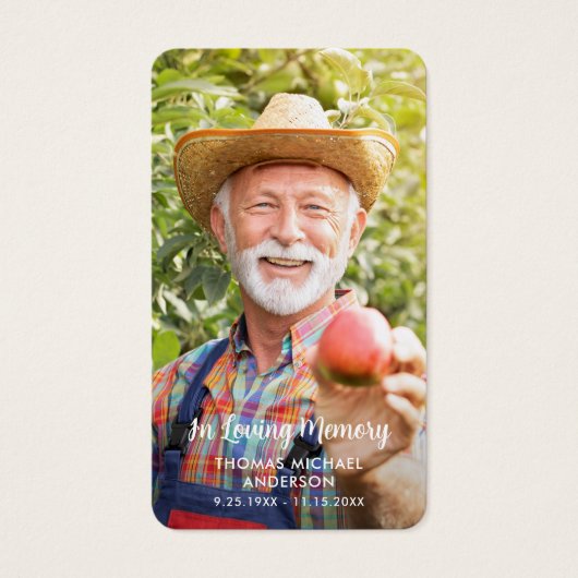 写真モダンシンプル記念葬式祈りの言葉カード (正面)