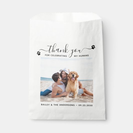 写真モダンスクリプエレガントトありがとうござ結婚う フェイバーバッグ (正面)