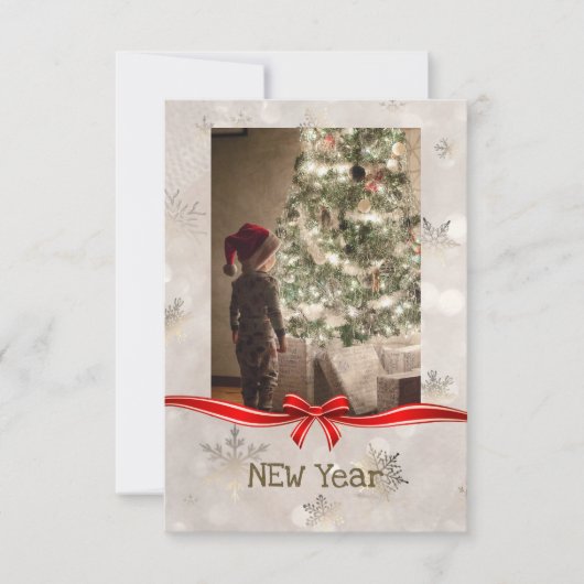 写真モダンスクリプエレガントトのクリスマスカード (正面)