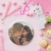 写真モダンスクリプト私たちは婚約したパーティー ペーパープレート (パーティー)