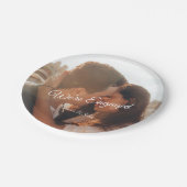 写真モダンスクリプト私たちは婚約したパーティー ペーパープレート (アングル)