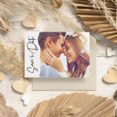 写真モダンスクリプト結婚式の日付の保存 セーブザデート