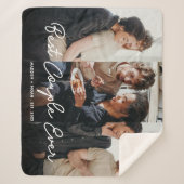 写真モダンスクリプ最高のトカップルEver Collage シェルパブランケット (正面)