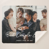 写真モダンスクリプ最高のトカップルEver Collage シェルパブランケット (正面(横))