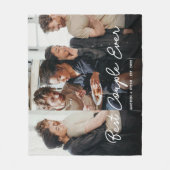 写真モダンスクリプ最高のトカップルEver Collage フリースブランケット (正面)