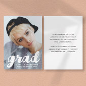 写真モダンスタイリッシュの卒業 案内状