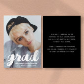 写真モダンスタイリッシュの卒業 案内状