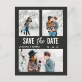 写真モダンスタイリッシュは日付はがきを保存 ポストカード (正面)