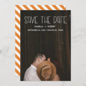 写真モダンスタイリッシュは日付を保存パーソナライズされた セーブザデート (正面/裏面)