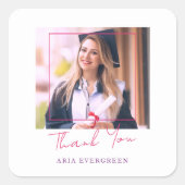 写真モダンスタイリッシュ卒業封筒用シール スクエアシール (正面)