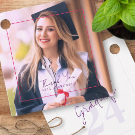 写真モダンスタイリッシュ卒業封筒用シール フェイバータグ