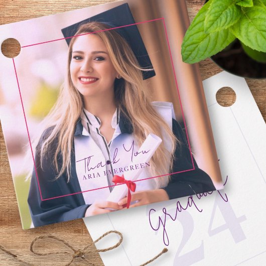 写真モダンスタイリッシュ卒業封筒用シール フェイバータグ