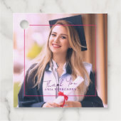 写真モダンスタイリッシュ卒業封筒用シール フェイバータグ (正面)