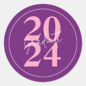 写真モダンスタイリッシュ卒業封筒用シール ラウンドシール (正面)