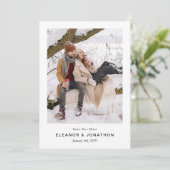 写真モダンスタイリッシュ日付の保存 セーブザデート (スタンド正面)