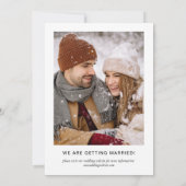 写真モダンスタイリッシュ日付の保存 セーブザデート (裏面)