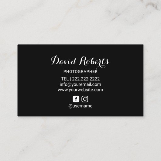 写真モダンスタジオProフォトグラファー 名刺 (裏面)