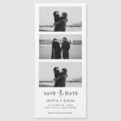 写真モダンストリップ磁気結婚式の日付を保存 (正面)