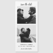 写真モダンストリップ磁気結婚式の日付を保存 (正面)