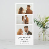 写真モダンストリップQrコード結婚式の日付を保存 (スタンド正面)