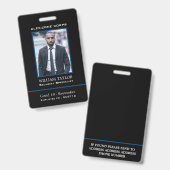 写真モダンセキュリティ業界IDバッジ バッジ (正面&裏面)