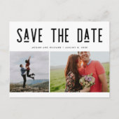 写真モダンセーブ・ザ・デート案内はがき 案内ポストカード (正面)