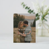 写真モダンセーブ・ザ・デート案内 ポストカード (スタンド正面)