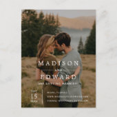 写真モダンセーブ・ザ・デート案内 ポストカード (正面)