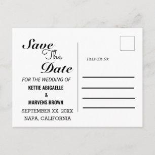 写真モダンセーブ・ザ・デート案内 ポストカード