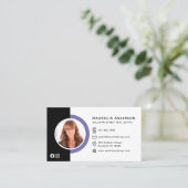 写真モダンソーシャルメディアアイコン実在エステート 名刺 (スタンド正面)