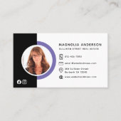 写真モダンソーシャルメディアアイコン実在エステート 名刺 (正面)