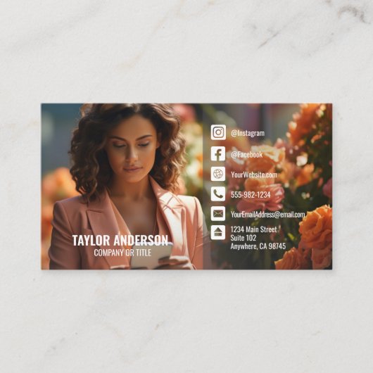 写真モダンソーシャルメディア 名刺 (正面)