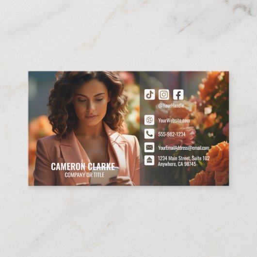 写真モダンソーシャルメディア 名刺 (正面)