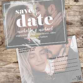 写真モダンタイポグラフィはっきりしたミニマシンプルリスト ポストカード