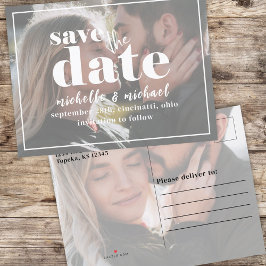 写真モダンタイポグラフィはっきりしたミニマシンプルリスト 案内ポストカード