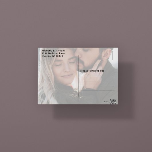 写真モダンタイポグラフィシンプルミニマはっきりしたリスト ポストカード