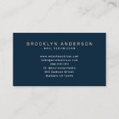 写真モダンタイポグラフィネイルアーティスト 名刺 (裏面)