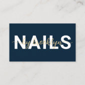 写真モダンタイポグラフィネイルアーティスト 名刺 (正面)