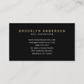 写真モダンタイポグラフィネイルアーティスト 名刺 (裏面)