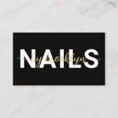 写真モダンタイポグラフィネイルアーティスト 名刺 (正面)