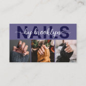 写真モダンタイポグラフィネイルアーティスト 名刺 (正面)