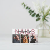 写真モダンタイポグラフィネイルアーティスト 名刺 (スタンド正面)