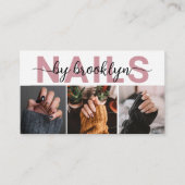 写真モダンタイポグラフィネイルアーティスト 名刺 (正面)