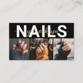 写真モダンタイポグラフィネイルアーティスト 名刺 (正面)