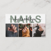 写真モダンタイポグラフィネイルアーティスト 名刺 (正面)