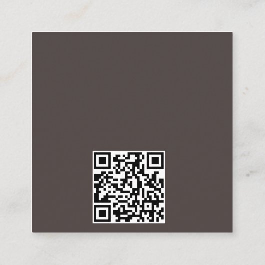 写真モダンタイポグラフィネイルアーティストQRコード スクエア名刺 (裏面)