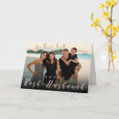 写真モダンタイポグラフィロシュ・ハシャナ カード (黄色い花)