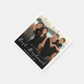 写真モダンタイポグラフィロシュ・ハシャナ スタンダードカクテルナプキン (角)