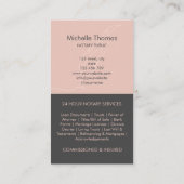 写真モダンタイポグラフィ公証人ローン署名業者 名刺 (裏面)