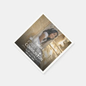 写真モダンタイポグラフィ第一聖餐式 スタンダードカクテルナプキン (角)